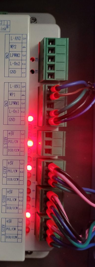 Lasercontroller Ruida mit kabeln